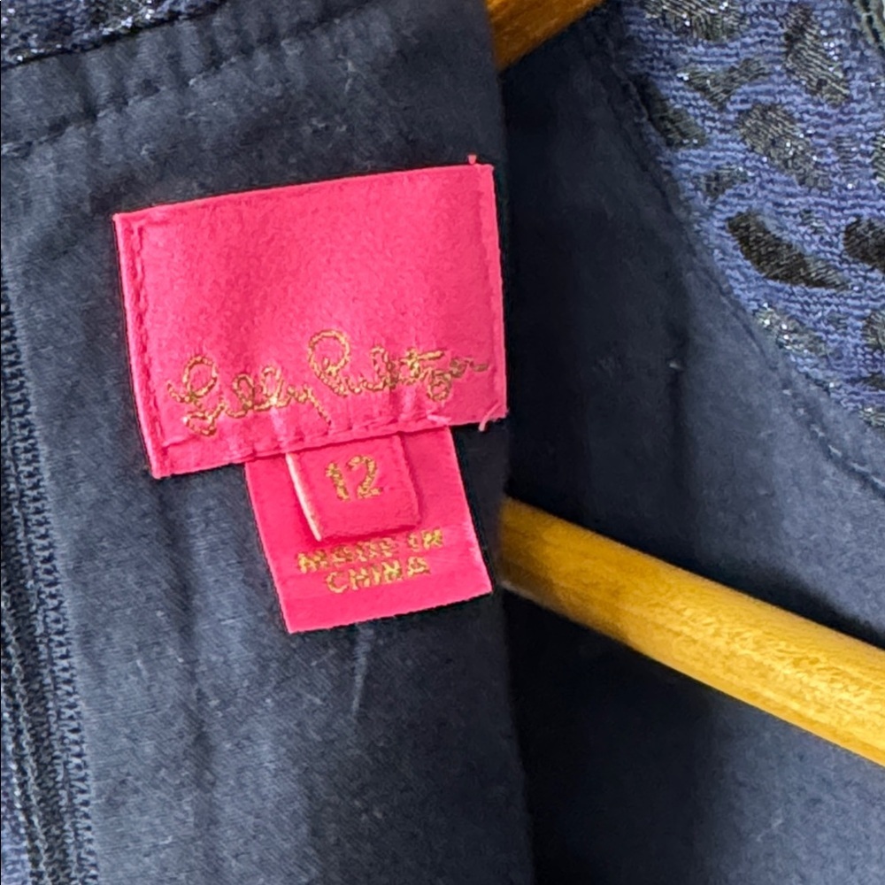 Lilly Pulitzer Girls Mini Franci Dress. Navy. Size 12. - Picture 11 of 11